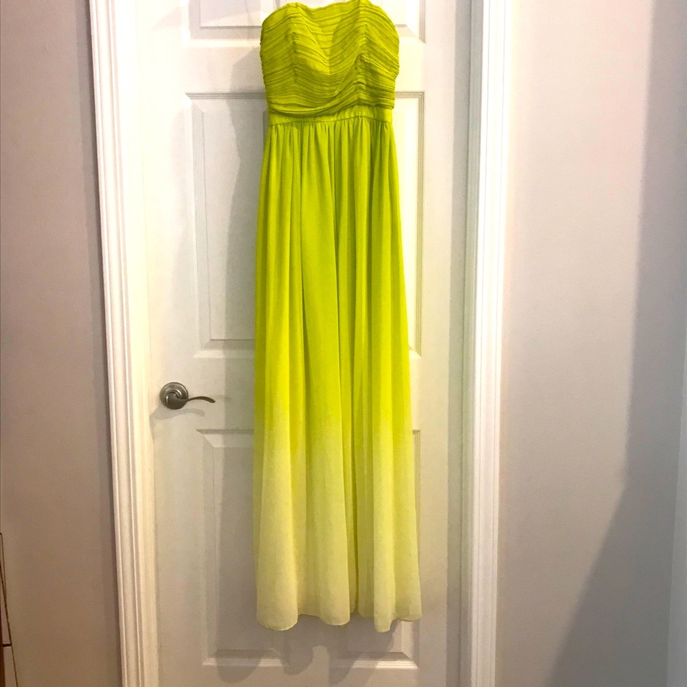 Chartreuse Ombré Maxi Dress